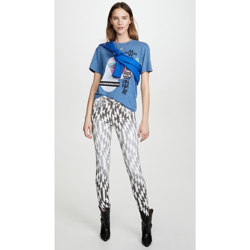 Isabel Marant Etoile Pewela Tee Shirt Top - M - Blue - Picture 3 of 6